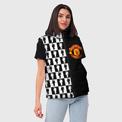 Женский жилет Манчестер Юнайтед текстура люди, цвет: 3D-черный — фото 2