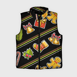 Женский жилет Рождественский дух, цвет: 3D-черный