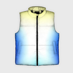 Женский жилет Color yellow blue white, цвет: 3D-черный