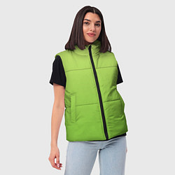 Женский жилет Color lime green, цвет: 3D-черный — фото 2