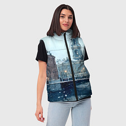 Женский жилет Зимний Питер, цвет: 3D-черный — фото 2