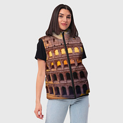 Женский жилет Колизей в лучах заката, цвет: 3D-черный — фото 2