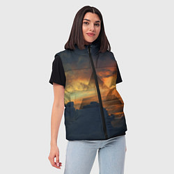 Женский жилет 30 seconds to mars, цвет: 3D-красный — фото 2