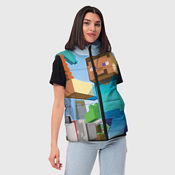 Женский жилет Minecraft World, цвет: 3D-красный — фото 2