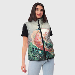 Женский жилет Рыба, цвет: 3D-красный — фото 2