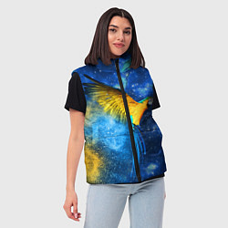Женский жилет Космический попугай, цвет: 3D-светло-серый — фото 2