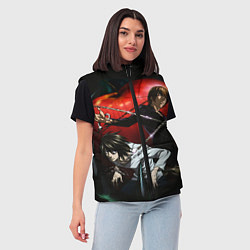 Женский жилет Тетрадь смерти, цвет: 3D-черный — фото 2