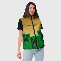Женский жилет Minecraft Sssss, цвет: 3D-красный — фото 2