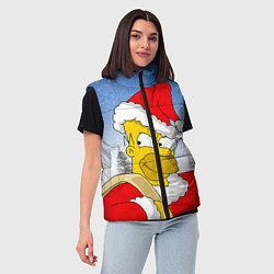 Женский жилет Санта Гомер, цвет: 3D-красный — фото 2