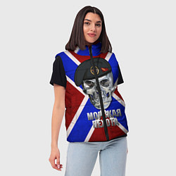 Женский жилет Череп: Морская пехота, цвет: 3D-черный — фото 2