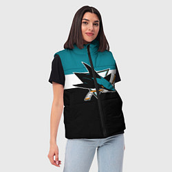 Женский жилет San Jose Sharks, цвет: 3D-светло-серый — фото 2