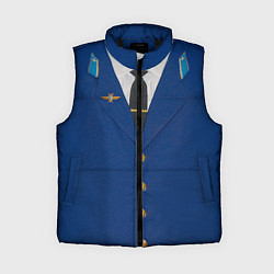 Женский жилет Китель, цвет: 3D-черный