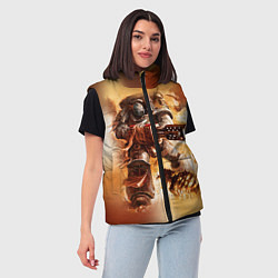 Женский жилет Серый рыцарь, цвет: 3D-красный — фото 2