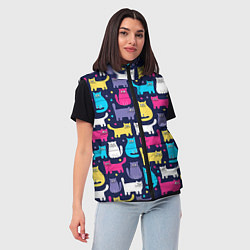 Женский жилет Котятки, цвет: 3D-красный — фото 2