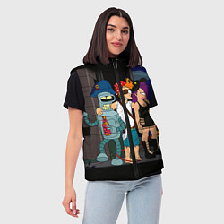 Женский жилет Футурама пати, цвет: 3D-красный — фото 2