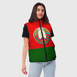 Женский жилет Герб Беларуси, цвет: 3D-светло-серый — фото 2