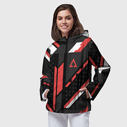 Ветровка с капюшоном женская CS:GO Cyrex Pattern, цвет: 3D-черный — фото 2