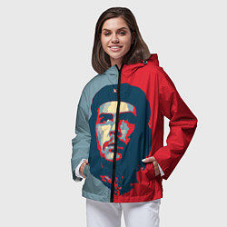 Ветровка с капюшоном женская Che Guevara, цвет: 3D-черный — фото 2