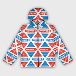 Ветровка с капюшоном женская Молоко пастеризованное, цвет: 3D-черный