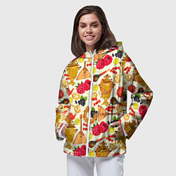 Ветровка с капюшоном женская Народная кухня, цвет: 3D-белый — фото 2