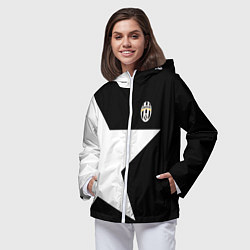 Ветровка с капюшоном женская FC Juventus: Star, цвет: 3D-белый — фото 2