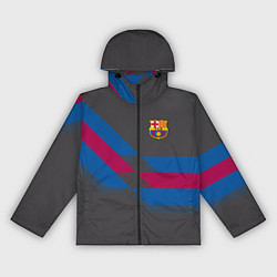 Ветровка с капюшоном женская Barcelona FC: Dark style, цвет: 3D-черный