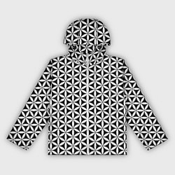 Ветровка с капюшоном женская Цветок Жизни, цвет: 3D-белый