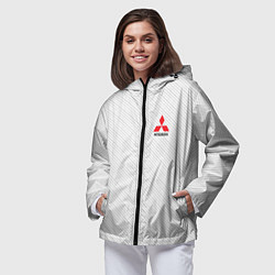 Ветровка с капюшоном женская MITSUBISHI SPORT, цвет: 3D-черный — фото 2