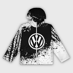 Ветровка с капюшоном женская Volkswagen: Black Spray, цвет: 3D-белый