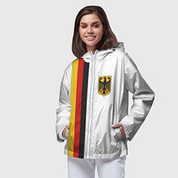 Ветровка с капюшоном женская I Love Germany, цвет: 3D-белый — фото 2