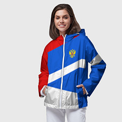 Ветровка с капюшоном женская Russia: Light Sport, цвет: 3D-белый — фото 2