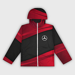 Ветровка с капюшоном женская Mercedes Benz: Red Sport, цвет: 3D-белый