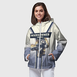 Ветровка с капюшоном женская Warhammer 40000: Tau Empire, цвет: 3D-белый — фото 2