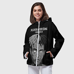 Ветровка с капюшоном женская XXXTentacion: 1998-2018, цвет: 3D-белый — фото 2