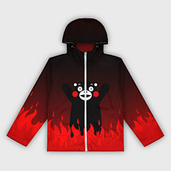 Ветровка с капюшоном женская Kumamon: Hell Flame, цвет: 3D-белый