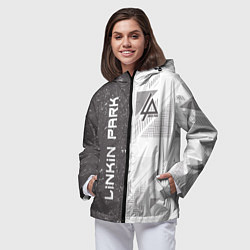Ветровка с капюшоном женская Linkin Park: Grey Form, цвет: 3D-черный — фото 2