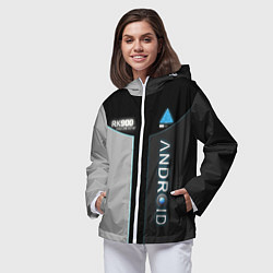 Ветровка с капюшоном женская Detroit: Android RK900, цвет: 3D-белый — фото 2
