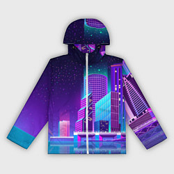 Ветровка с капюшоном женская Neon Nights, цвет: 3D-белый