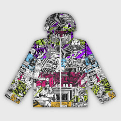 Ветровка с капюшоном женская Watch Dogs: Pattern, цвет: 3D-белый