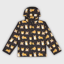 Женская ветровка Вельш корги бемброк - забавные щенки паттерн