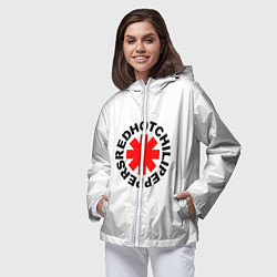 Ветровка с капюшоном женская RED HOT CHILI PEPPERS, цвет: 3D-белый — фото 2
