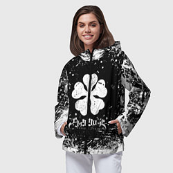 Ветровка с капюшоном женская ЧЁРНЫЙ КЛЕВЕР, цвет: 3D-черный — фото 2