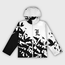 Ветровка с капюшоном женская L letter bird, цвет: 3D-белый