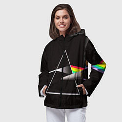 Ветровка с капюшоном женская PINK FLOYD, цвет: 3D-черный — фото 2