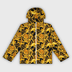 Женская ветровка Львы золотые узоры