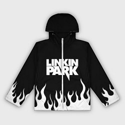 Ветровка с капюшоном женская Linkin Park: Black Flame, цвет: 3D-белый