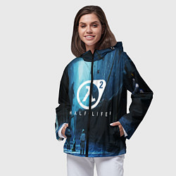 Ветровка с капюшоном женская HALF-LIFE 2, цвет: 3D-черный — фото 2