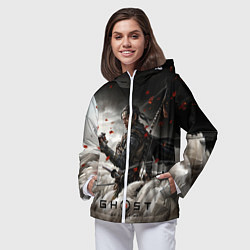 Ветровка с капюшоном женская Ghost of Tsushima, цвет: 3D-белый — фото 2