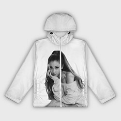 Ветровка с капюшоном женская Ariana Grande Ариана Гранде, цвет: 3D-белый