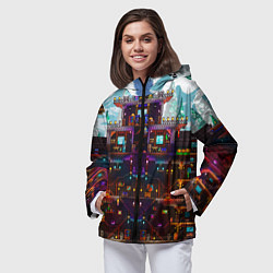 Ветровка с капюшоном женская Terraria, цвет: 3D-черный — фото 2